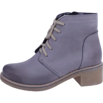 Dámské kozačky JANA ČR Boty Jana 305 šedé dámské kožené polokozačky Velikost: 37