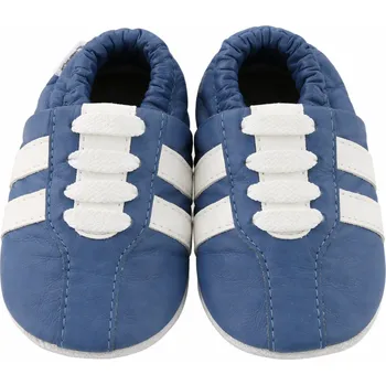 Capáčky CAPIKI Kožené capáčky 0-6 m (18-19) 11,5 cm TENISKY tmavě modré