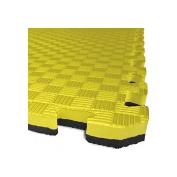 podložka na cvičení TATAMI PUZZLE - taekwondo podložka - 100x100x2,0 cm, černá/žlutá