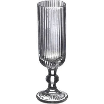 Sklenice Žebrovaná sklenice na šampaňské GROOVE 160 ml šedá