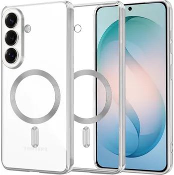 Pouzdro na mobilní telefon Techsuit - Luxusní křišťálový MagSafe - Samsung Galaxy S26 Plus - stříbrný