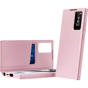 Pouzdro na mobilní telefon Techsuit - Řada SmartView - Samsung Galaxy S26 Ultra - růžová