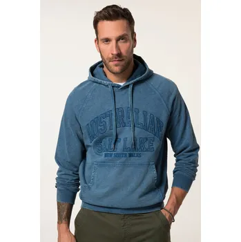 Pánská mikina JP1880, Plus size Mikina s kapucí JP1880, nášivka, vintage vzhled, klokaní kapsa, do 8XL pro plnoštíhlé nadměrná velikost, 835687740-1454, modrý, 5XL, Plus size oblečení, Oblečení pro vysoké muže, Nadměrné velikosti, Oblečení pro plnoštíhlé.