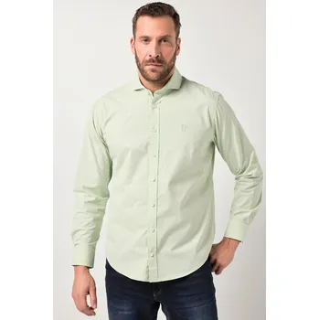 Pánská košile JP1880, Plus size Košile JP1880, kolekce business, dlouhé rukávy, žraločí límeček, Modern střih, do 8XL pro plnoštíhlé nadměrná velikost, 846042410-1459, tyrkysový, XL, Plus size oblečení, Oblečení pro vysoké muže, Nadměrné velikosti, Oblečení pro plnoští