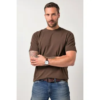 Pánské tričko JP1880, Plus size Tričko JP880 FLEXNAMIC®, krátké rukávy, do 8XL pro plnoštíhlé nadměrná velikost, 840260110-1907, hnědý, 8XL, Plus size oblečení, Oblečení pro vysoké muže, Nadměrné velikosti, Oblečení pro plnoštíhlé.