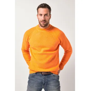 Dámský svetr JP1880, Plus size Svetr JP1880, strukturovaný úplet, dlouhé raglánové rukávy, do 7XL pro plnoštíhlé nadměrná velikost, 844566656-1457, oranžový, L, Plus size oblečení, Oblečení pro vysoké muže, Nadměrné velikosti, Oblečení pro plnoštíhlé.