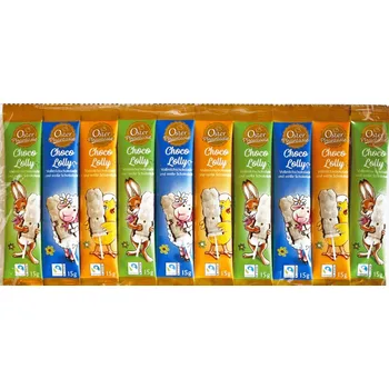 Čokoláda OSTERPHANTASIE velikonoční lízátka z bílé čokolády 10x15g