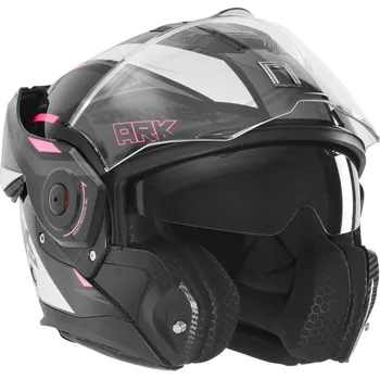 Helma na motorku NOX Překlopná helma na motorku Premium SPINNER ARK Růžová