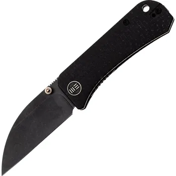 kapesní nůž We Knife Banter Blackwashed CPM S35VN Černá Burlap Micarta Linerlock WE19068J-1