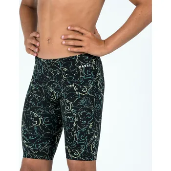 Chlapecké plavky DECATHLON Chlapecké plavky Jammer 500 Fitib Shark 5-6 LET ČERNÁ