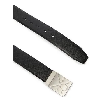 Opasek Pásek Calvin Klein Emblem Plaque W/ Aop 35Mm Adj LV04D7082G Černá 85