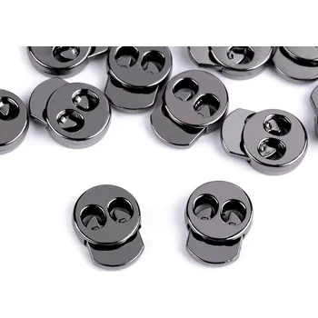 Kovové brzdičky 15x18 mm, střední, 3 nikl černý