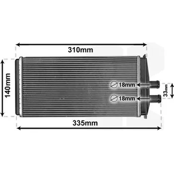 Výměník tepla Výměník tepla, vnitřní vytápění VAN WEZEL 76006016