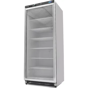 Maxima Mrazící skříň - 600 l - černá - se skleněnými dveřmi | 09405033