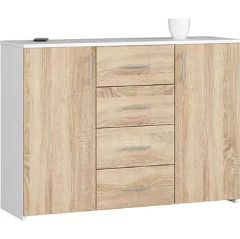 Komoda Kombinovaná komoda SAVRILA - bílá / dub sonoma