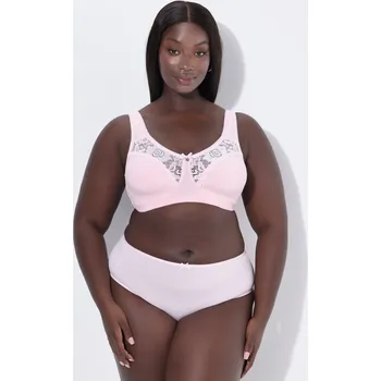 Podprsenka Ulla Popken, Plus size Odlehčující podprsenka, bez kostic, krajka, košíčky C-E pro plnoštíhlé nadměrná velikost, 800619504-1115, růžový, 110F, Nadměrné velikosti, Plus size oblečení, Oblečení pro boubelky, Oblečení pro baculky, Oblečení pro plnoštíhlé, Ob