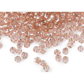 Rokajl 6/0 - 4 mm s průtahem, velké, 39A pudrová světlá