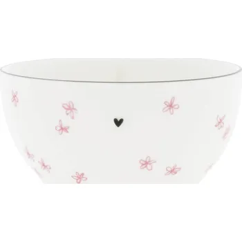 Bastion Collections Keramická miska White / Rose Little Flowers 600 ml