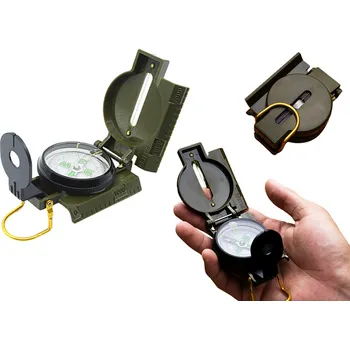 Turistický kompas Busola Měřítko Fluorescenční Ukazatele Hliníkový