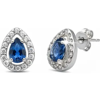 Náušnice Ewena Ocelové náušnice s modrými zirkony-Nerina-EW 333