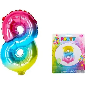 Balónek Balónek nafukovací - číslo 8 duhový