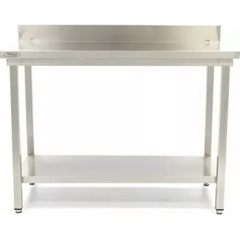 Jídelní stůl Maxima Nerezový stůl se zadní deskou - 60 x 70 cm - nastavitelná výška | 09364024