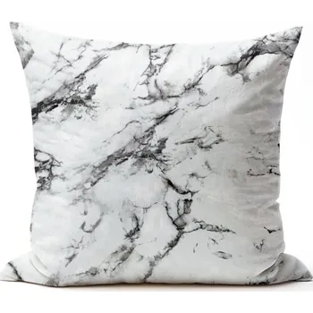 Povlak na polštářek Bavlněný povlak na polštář - MRAMOR ŠEDÝ Zapínání: knoflík, Velikost polštáře: 40x40