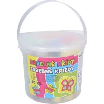 Křídy chodníkové kulaté 20ks v kyblíku [A]