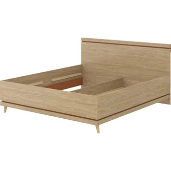 Postel Postel Scandi 180 - Helvetia Olejovaný dub / Cihlová 185x100 cm