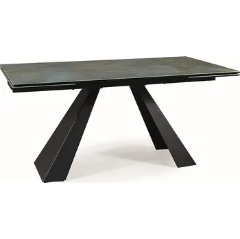 Jídelní stůl SALVATORE jídelní stůl 160, tyrkysová/černá