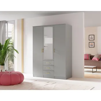 Zrcadlo MOB Selforta 3D (šedá) (se zrcadlem)