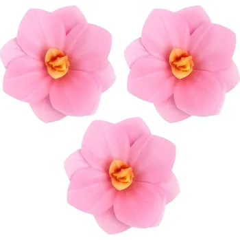 Hortenzie z jedlého papíru – růžová (3 ks, Ø 3,7 cm)