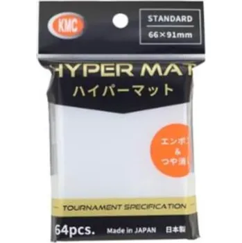 Příslušenství k deskovým hrám Obaly na karty KMC Standard Sleeves - Hyper Mat Clear - 64 ks