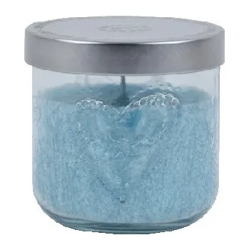 Svíčka Vonná svíčka v sklenici z recyklovaného skla se srdcem Černý hrozen 9 x 9 cm (balení obsahuje 1ks)|Vidrios San Miguel|Recycled Glass