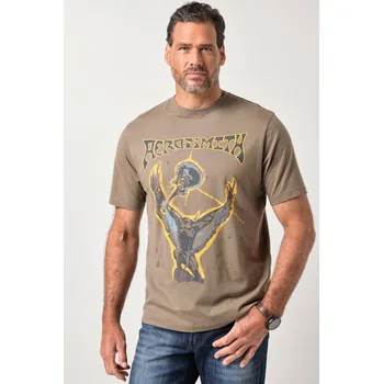 Pánské tričko JP1880, Plus size Tričko JP1880, kolekce hudební skupiny, Aerosmith, krátké rukávy, do 8XL pro plnoštíhlé nadměrná velikost, 844644350-1455, hnědý, 6XL, Plus size oblečení, Oblečení pro vysoké muže, Nadměrné velikosti, Oblečení pro plnoštíhlé.
