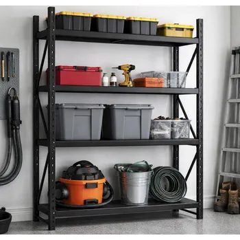 regál Kovový regál do skladu, garáže a dílny - 800 kg, 4 police 200x200x60