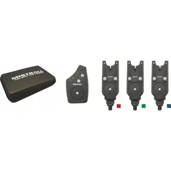 Signalizátor záběru Mistrall sada signalizátorů Slim R2 3+1 červená, zelená, modrá