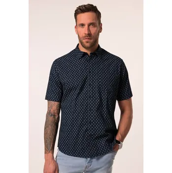 Pánská košile JP1880, Plus size Košile, krátké rukávy, Kent límeček, drobný potisk, Modern střih, do 8XL pro plnoštíhlé nadměrná velikost, 825411130-1454, modrý, 5XL, Plus size oblečení, Oblečení pro vysoké muže, Nadměrné velikosti, Oblečení pro plnoštíhlé.