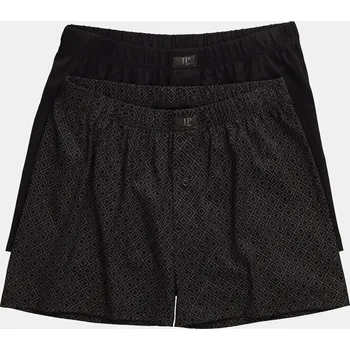 Boxerky JP1880, Plus size Boxerky, 2-balení, žerzej, široký střih pro plnoštíhlé nadměrná velikost, 829134100-1456, černý, 7XL, Plus size oblečení, Oblečení pro vysoké muže, Nadměrné velikosti, Oblečení pro plnoštíhlé.