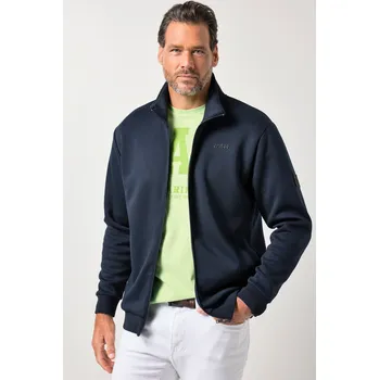 Pánská mikina JP1880, Plus size Mikina JP1880, tepláková, stojáček, do 8XL pro plnoštíhlé nadměrná velikost, 845178130-1907, modrý, 8XL, Plus size oblečení, Oblečení pro vysoké muže, Nadměrné velikosti, Oblečení pro plnoštíhlé.