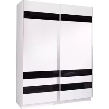 Předsíňová stěna Skříň Batumi 8 150cm Bílý/černá