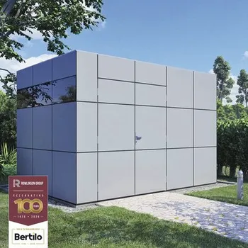 Zahradní domek Dřevěný zahradní domek Bertilo Design HPL 2 šedý/antracit 345 x 228 cm