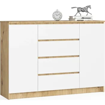 Komoda Velká kombinovaná komoda SAVRILA - dub artisan / bílá
