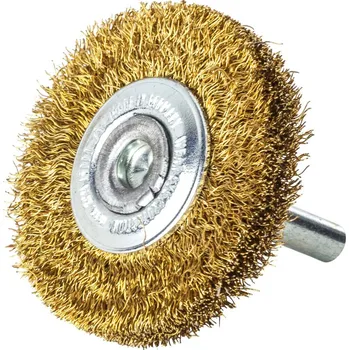 Drátěný kartáč MILWAUKEE Mosazný kotoučový kartáč, CR, BRS, S6mm, 50x10mm, drát 0,2, 3ks