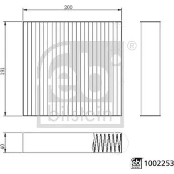 Klimatizace automobilu Filtr, vzduch v interiéru FEBI BILSTEIN 1002253