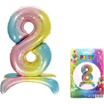 Balónek Balónek nafukovací - číslo 8 duha