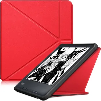 Pouzdro na tablet VSECHNONAMOBIL 110473 LEATHER Zaklápěcí kryt pro Kobo Libra Colour červený