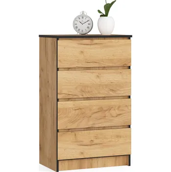 Komoda Úzká komoda se šuplíky SAVRILA - dub craft