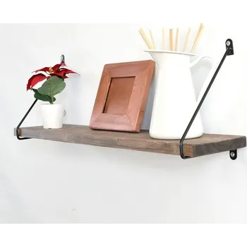 police Dekorativní dřevěná nástěnná police Wr038