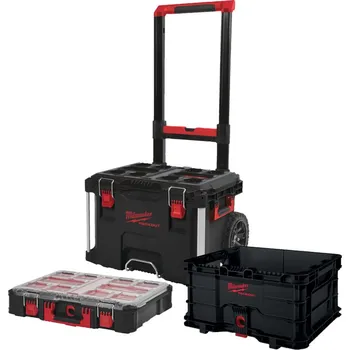 MILWAUKEE Sada boxu, organizéru a bedny PACKOUT™ SET 3, 3ks